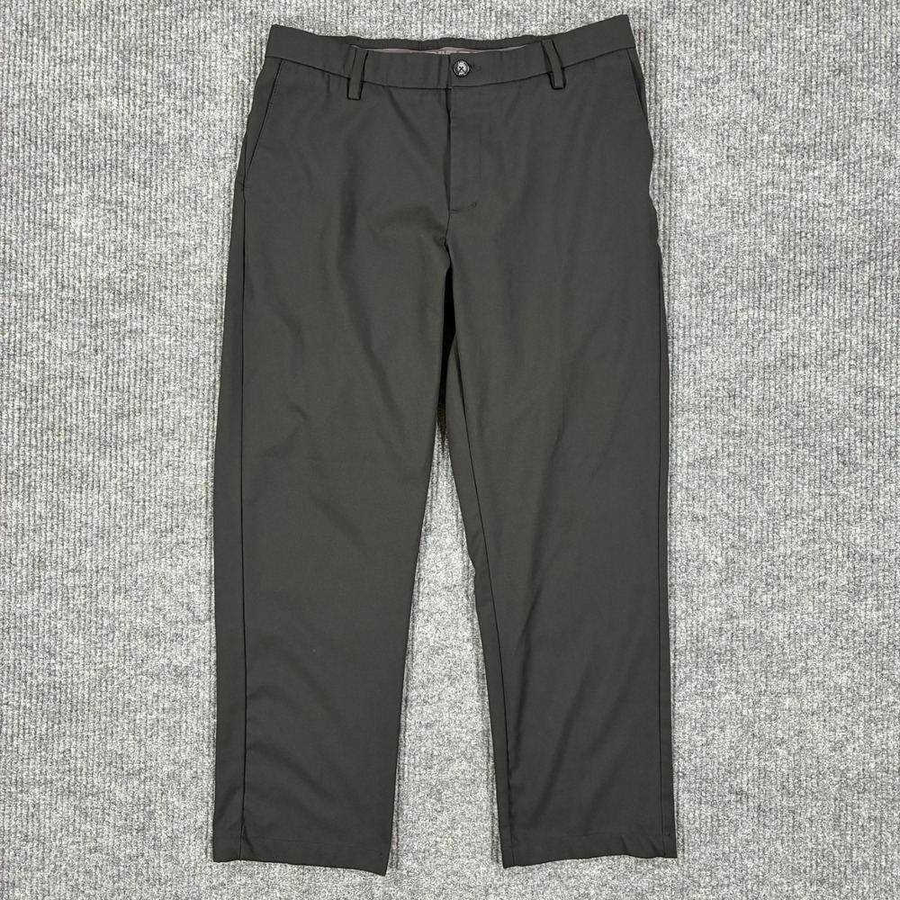 Lee Traveler Chino Pants Mens 34x30 Black Trouser Travel Straight Fit Flat Front